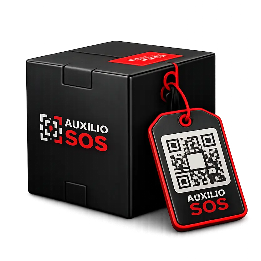 Kit Auxilio SOS con etiqueta QR unica